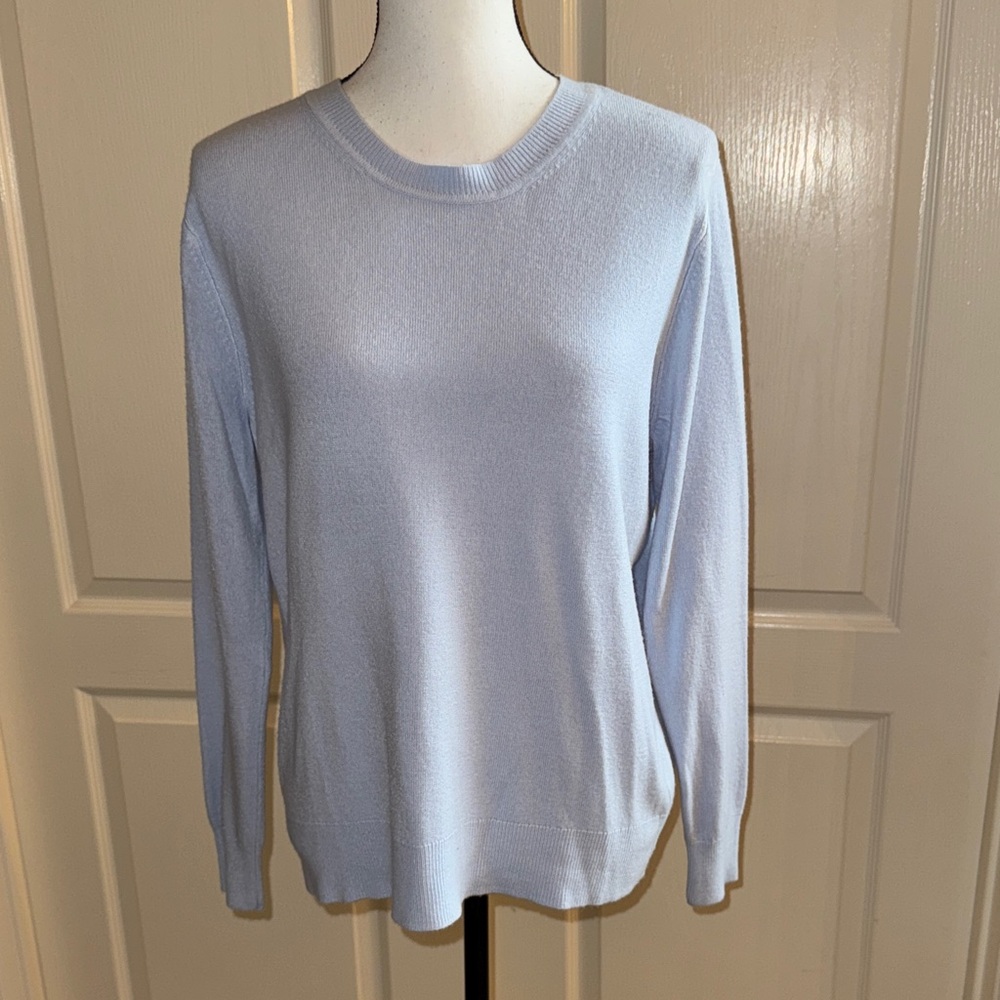 PETITES - Croft & Barrow Sky Blue Knit Top - Size PL